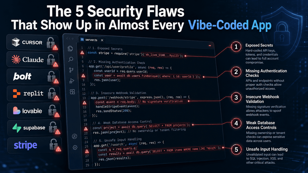The 5 Security Flaws That Show Up in Almost Every Vibe-Coded App