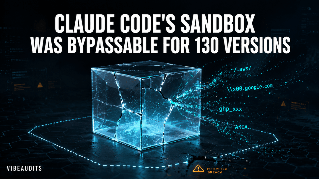 Claude Code's sandbox was bypassable for 130 versions