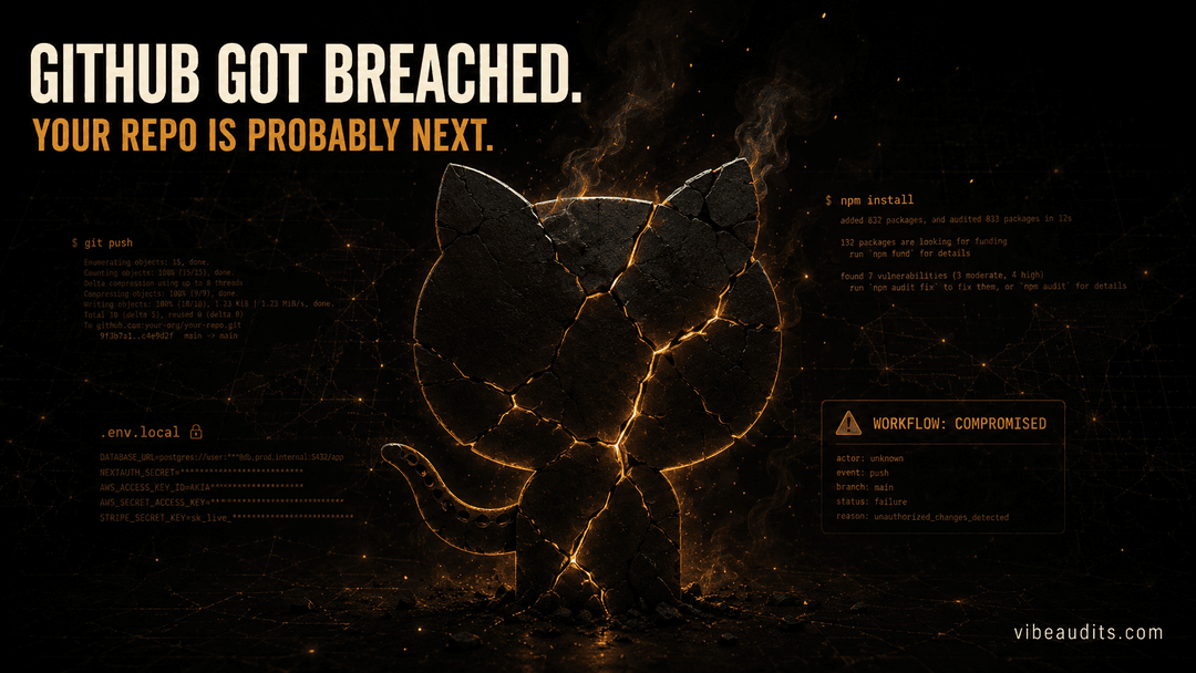 GitHub Got Breached. Your Vibe Coded App Is Next.